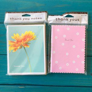 Thank You Note Cards w/Ornate Envelopes - Set of 2 Packs (12 Count Each)   NEW